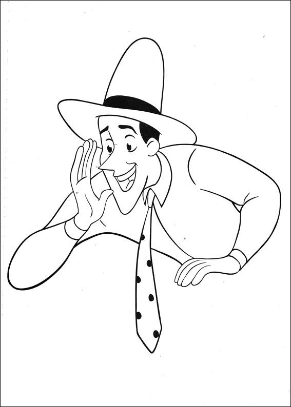 Plansa de colorat cu Curiosul George 21 14